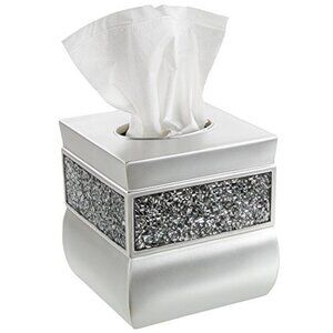 Silver Tissue Box Cover